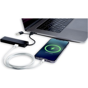 Rise USB 2.0 hub, fekete (vezetk, eloszt, adapter, kbel)