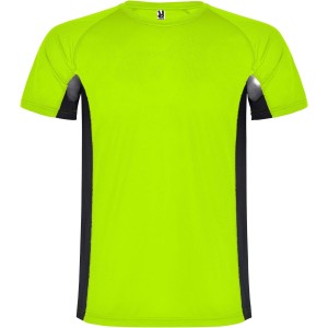 Roly Shanghai r�vid ujj� gyerek sportp�l�, fluor green, solid black